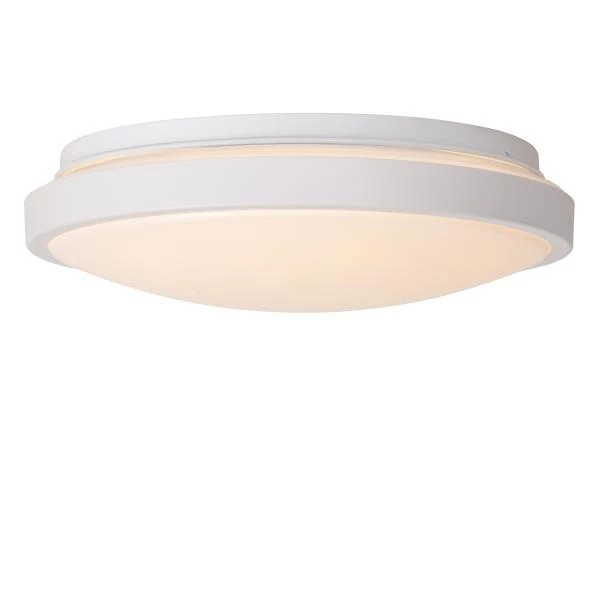 Lucide DASHER - Lámpara de techo Baño - Ø 29,3 cm - LED - 1x12W 2700K - IP44 - Sensor movimiento & día/noche - Blanco - detalle 1